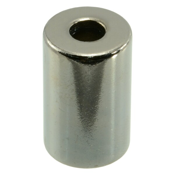 Midwest Fastener Round Spacer, Black Chrome Steel, 1 in Overall Lg, 1/4 in Inside Dia, 3 PK 34046 - main